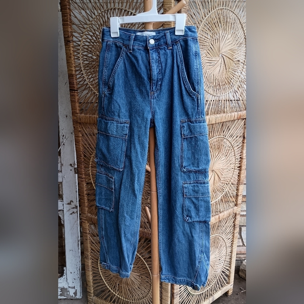 Denim Forum Artizia Blue Denim Cargo Pants_23 - Picture 2 of 7